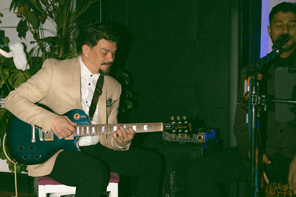 band playing at a private party